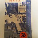 Vintage Seattle City Map 76 Union Oil Company