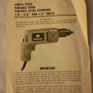 Rockwell International Drill Owner Manual