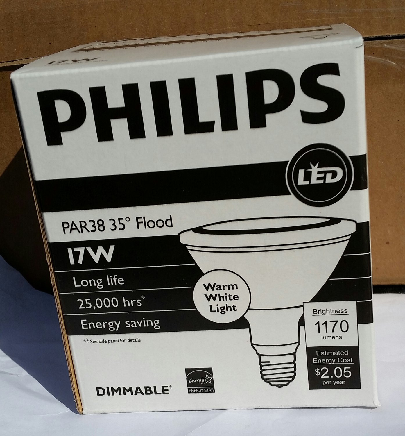 Phillips 432954 17 Watt Led Par38 Indoor Flood Light Bulb (Pack of 2) Case Lot
