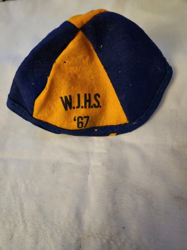 Vintage 1967 Somerville MA Beanie Hat  WJHS Western Junior High School