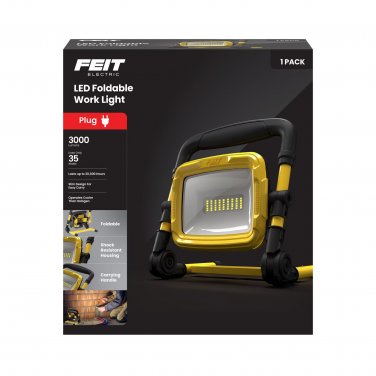 Feit Electric Plug-In Foldable Work Light, 3000 Lumens