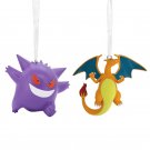 Hallmark Pokémon Gengar and Charizard, Set of 2 Ornaments
