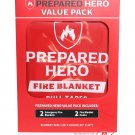 Prepared Hero Emergency Fire Blanket with Hooks, 2 pk. - Value Pack