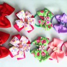 5 Pairs 3" Of Hair Bows