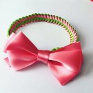 Pink Bow on Braided Headband❤