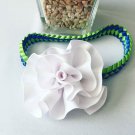 White  Flower on Braided Headband