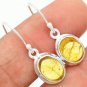 Natural Yellow Citrine 925 Sterling Silver Handcrafted Unique Jewelry Earrings