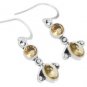 Natural Yellow Citrine 925 Sterling Silver Handcrafted Unique Jewelry Earrings