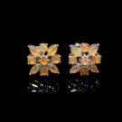 925 Sterling Silver Ethiopian welo Fire opal Earrings Studs Fine Women Jewelry