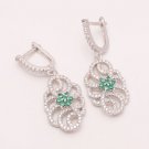 NaturalEmerald 925 Sterling Silver Women Cocktail Party Fashion Jewelry Earrings