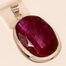 Royal Red Gigantic Ruby Gemstone 925 Sterling Silver Pendant Fine Jewelry New