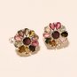 Natural Multi Tourmuline Gemstone 925 Sterling Silver Designe Jewelry Earrings