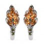 Natural Multi Tourmuline Gemstone 925 Sterling Silver Designe Jewelry Earrings