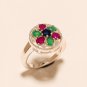 Natural Emerald, Ruby, Sapphire Gemstone 925Sterling Silver Fashion Jewelry Ring