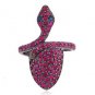 Natural Emerald Ruby Sapphire 925 Sterling Silver Women Cocktail Jewelry Ring AA