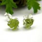 Two Tone Omega Back Earring Natural Lemon Topaz Gemstone 925 Sterling Silver New