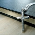 Silver cross necklace unique handmade jewelry sterling silver christian jewelry Mens cross necklace