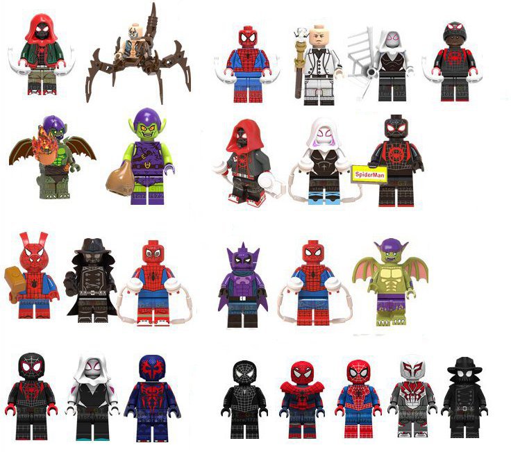 Spiderman Into Spider Verse Minifigures Lego Marvel Spiderman