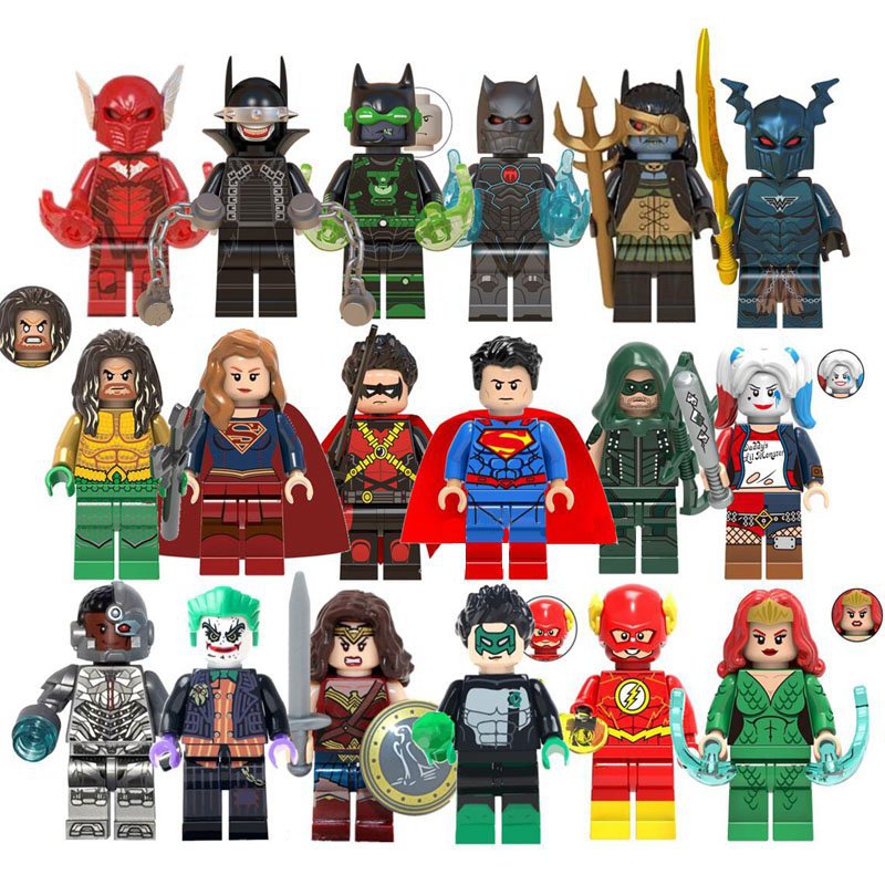 DC Minifigures Murder Machine Aquaman Flash Joker Cyborg Robin Superman