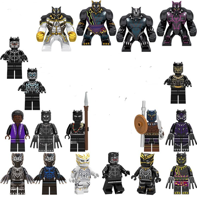 18pcs Marvel Black Panther Minifigures Compatible Lego Black Panther ...