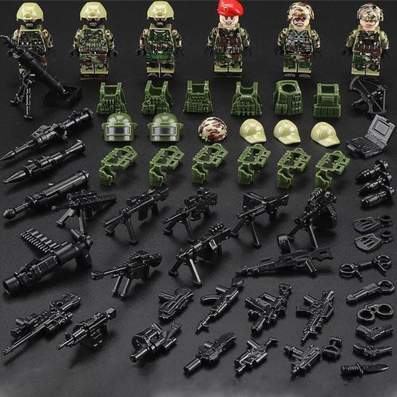 Military Set Russian Alpha SWAT Soldiers Lego Camouflage Army Fit