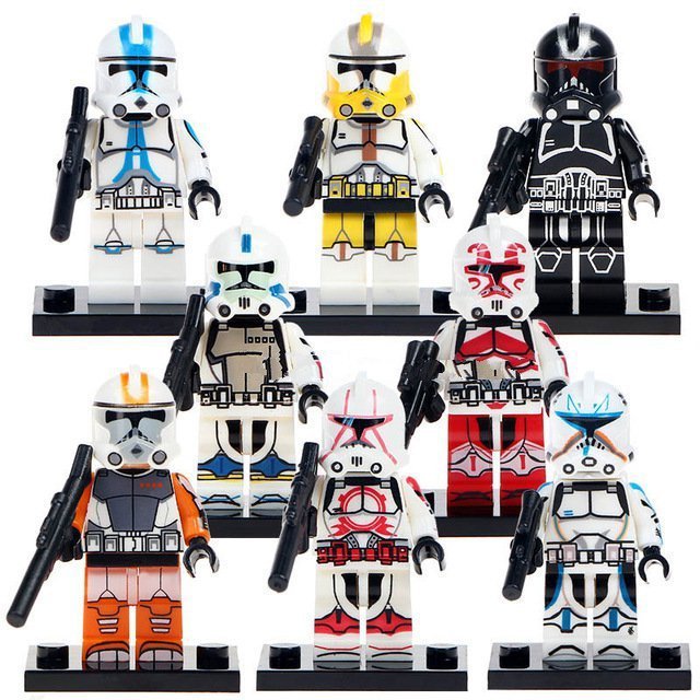 Star Wars Clone Trooper Minifigures 8pcs