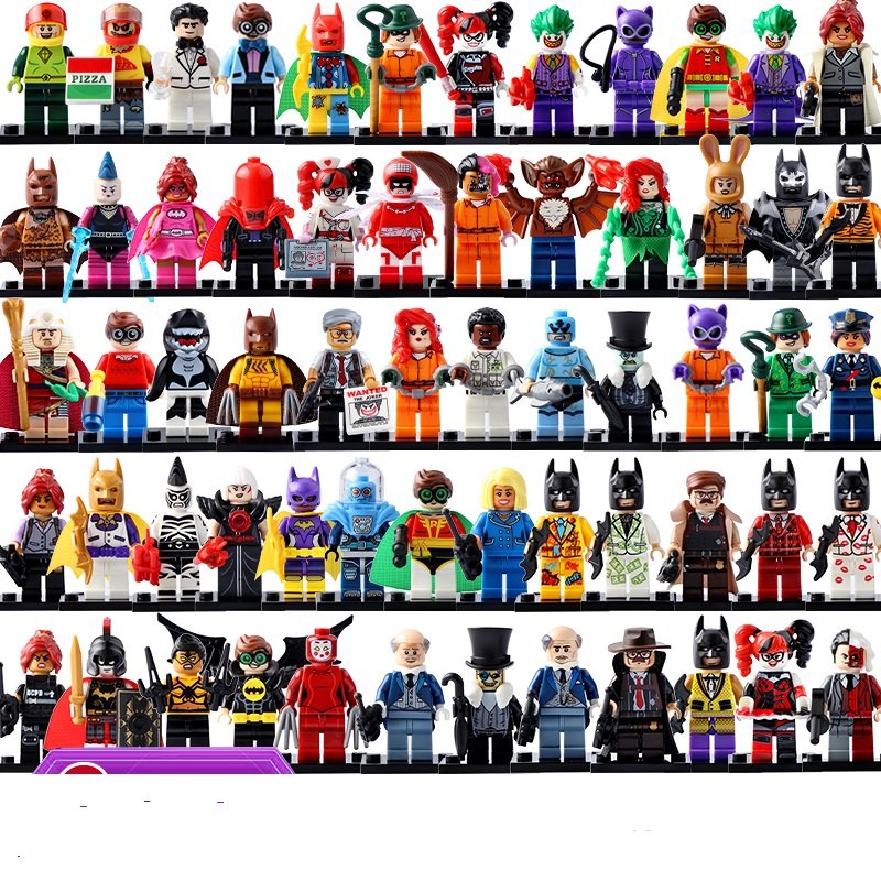 61pcs DC Super Villains Batman Robin Harley Quinn Alfred Catwoman Joker Two Face Minifigures