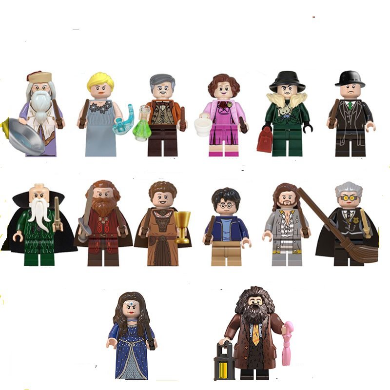 14pcs Harry Potter Dumbledore Cornelius Godric Fleur Salazar Hooch Minifigures