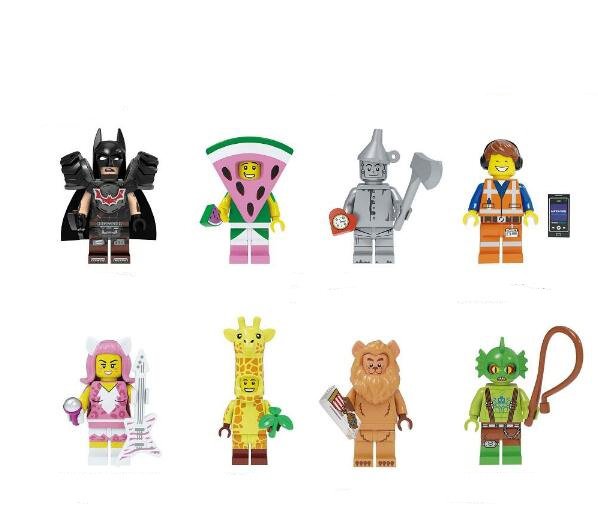 Watermelon Tin Giraffe Guy Emmet Batman Lion Cat Pop Singer Black Reef Minifigures