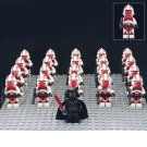 21pcs Red Shock Clone Trooper Star Wars Minifigures