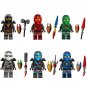 6pcs Lloyd Nya Zane Kai Jay Hands of Time Ninjago Lego Minifigures Compatible Toys