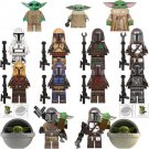 15pcs Baby Yoda Hoverpram Mandalorian Minifigures Fit Lego Razor Crest Mandalorian