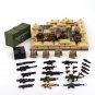 WW Military Base American Soldiers Lego Compatible Weapons Box Fortress