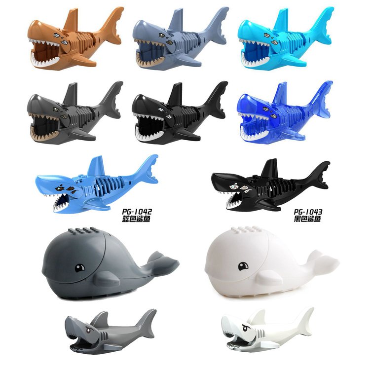 Pirates of the Caribbean Shark Minifigures Lego Sea Animals Whale Shark  Compatible
