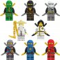 8pcs Zane Nya Kai Lloyd Jay Master Wu Ninjago Minifigures