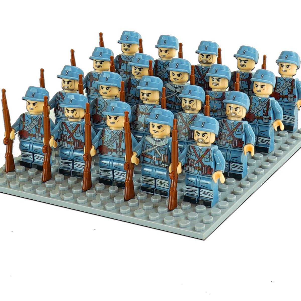 20pcs WW2 Chinese Soldiers Army Military Building Toys