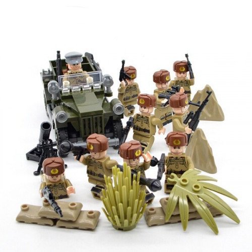 WW2 Battlefields Soviet Union Soldiers Gaz 67 Building Toys