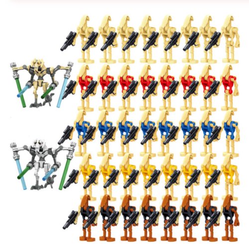 42pcs Star Wars Battle Droid General Grievous Starfighter Minifigures