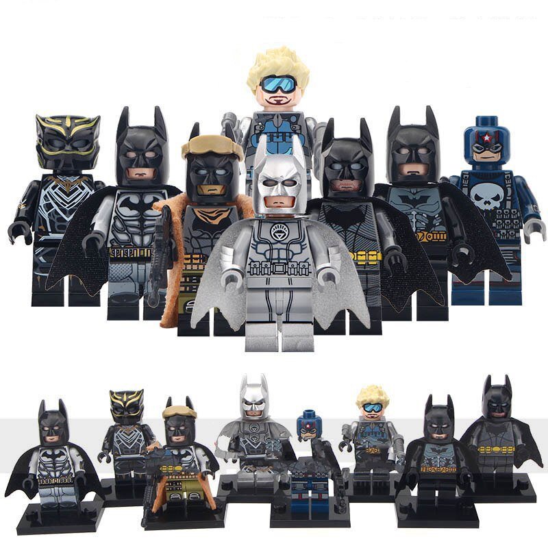 8pcs DC Batman Superher Minifigures Building Toy Boys Gift Idea