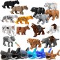 All City Jungle Safari Animals Tiger Lion Panther Wolf Cow Deer Bear Shark Minifigures