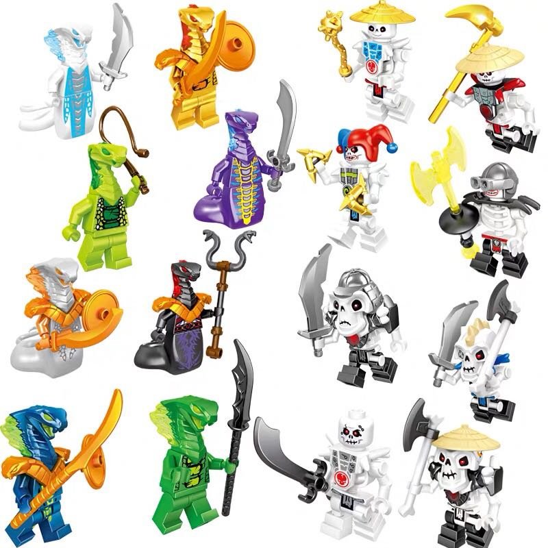 24pcs Ninjago Snake Army Skeleton Trooper Minifigures