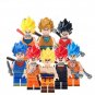 8pcs Son Goku Vegeta Super Saiyan Dragon Ball Minifigures