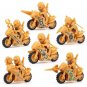 6pcs Ninjago Zane Kai Lloyd Jay Cole Nya on Motorbike Minifigures Lego Compatible