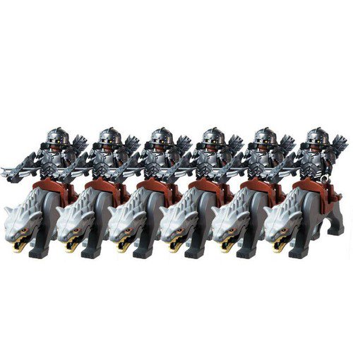 12Pcs Uruk Hai Army Riding Warg Fit Lego Lord Of The Rings Minifigures