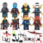 8pcs Ninjago Skybound Zane Kai Jay Lloyd Cole Nya Bucko Minifigures