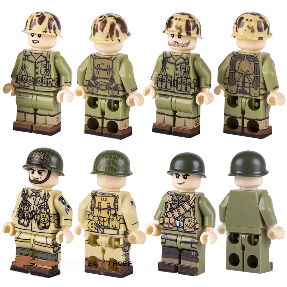 8pcs America 1st Marine Division Ww2 Minifigures