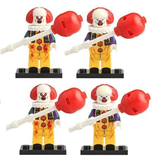 4pcs Pennywise The Dancing Clown Horror Halloween Minifigures