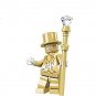 Custom Mr Gold Minifigure Series 10 Fit Lego Mr Gold