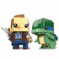 2pcs Jurassic World Blue Owen Brickheadz Building Toys