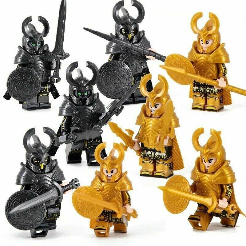 8pcs Thor Ragnarok Asgard Einherjar Guard Berserker Minifigures Compatible Lego